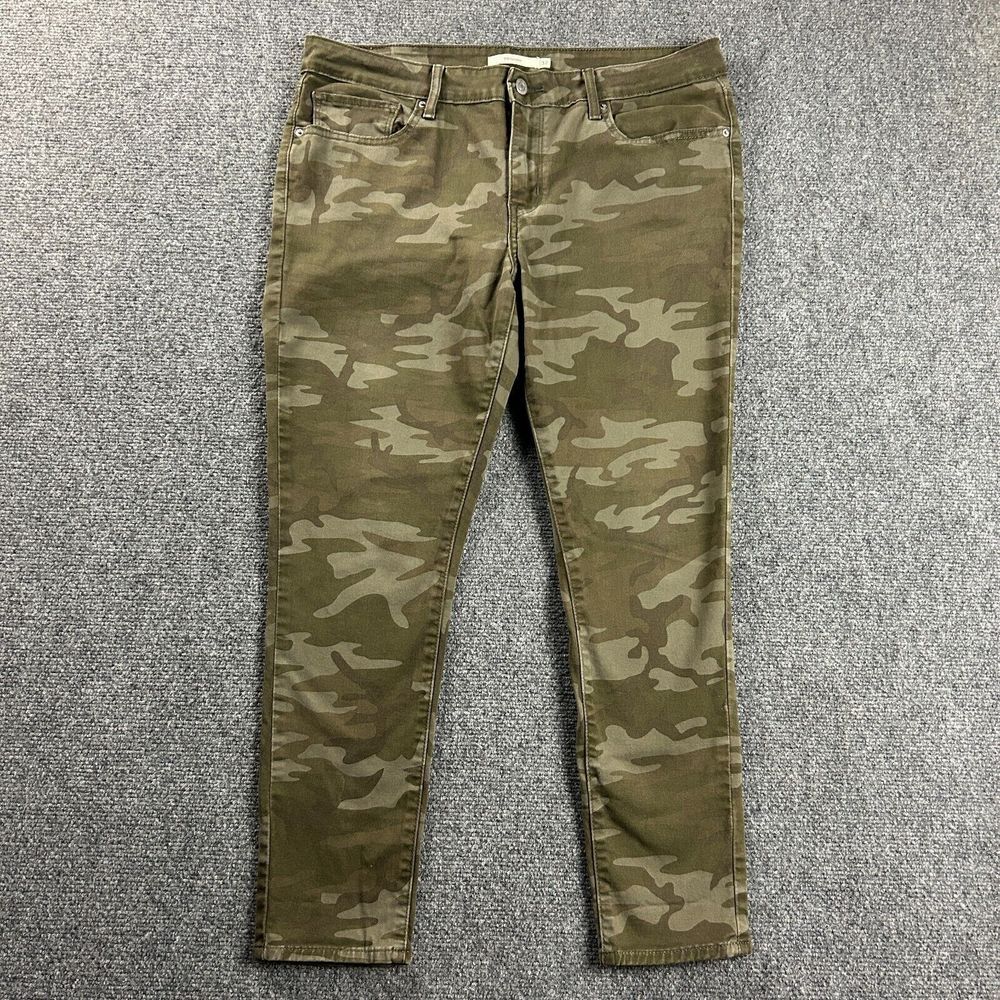 Levi's Jeans Womens 32 Camo 711 Skinny Stretch Mid Rise Ankle Cotton Blend Pants